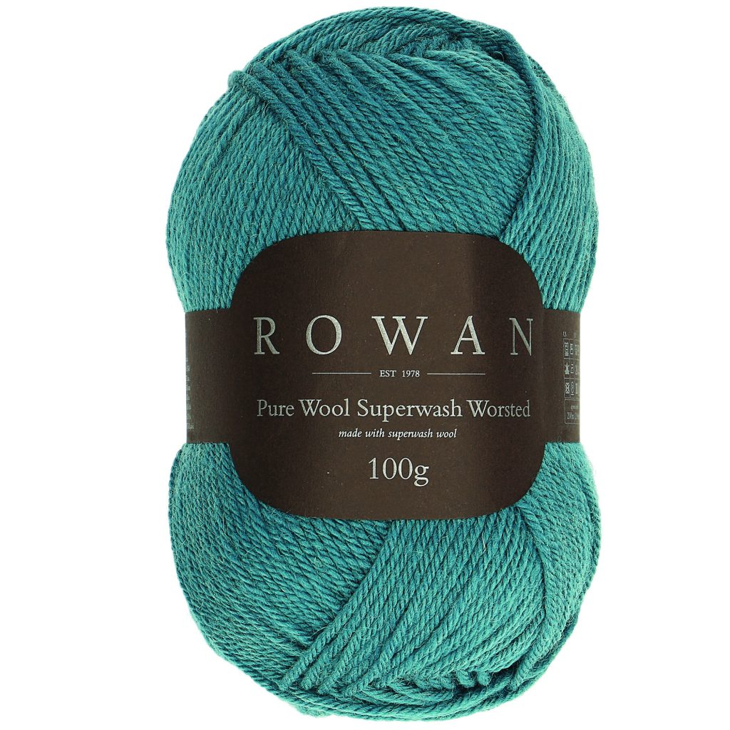 Rowan Pure Wool Superwash Worsted 197 Teal Cricklade Crafts