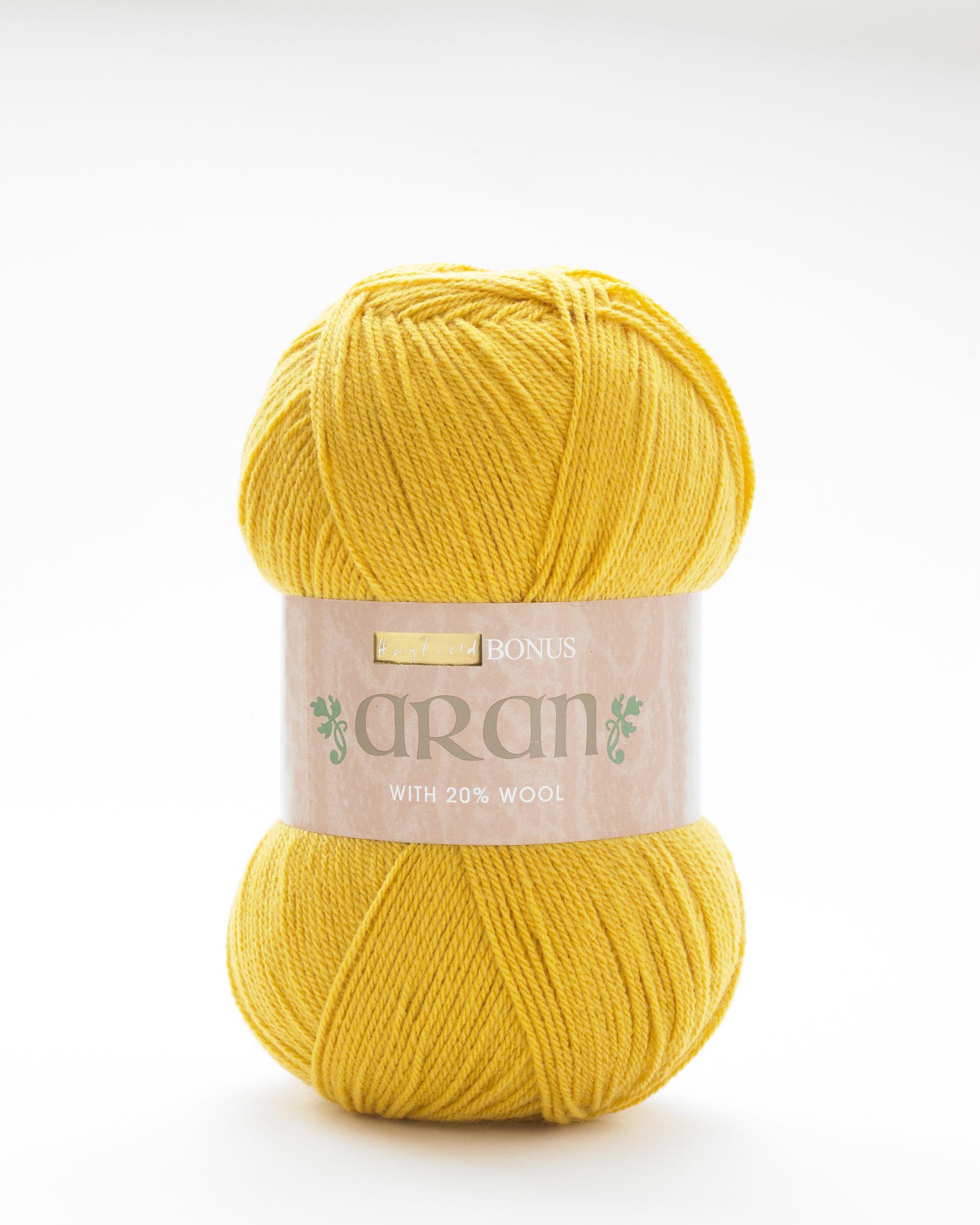 F119 Aran with Wool-768-Mustard